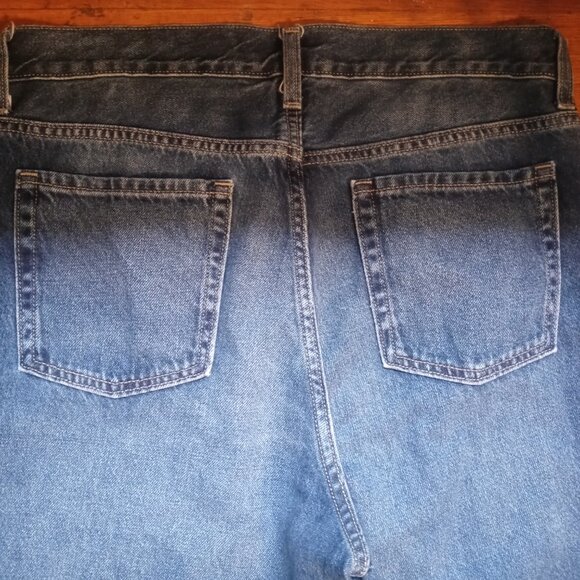 OLD NAVY mid rise baggy wide leg jeans in myrtle (10 tall) - Picture 9 of 14